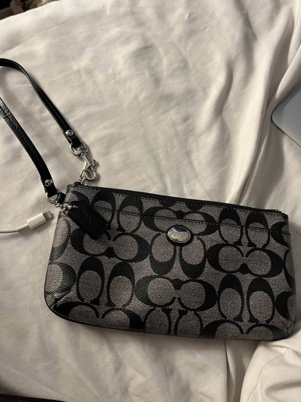Coach Monogram Wristlet